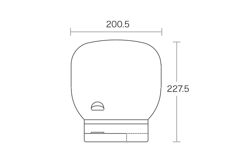 ミニ扇子うちわ(ミシン目入り)のサイズ