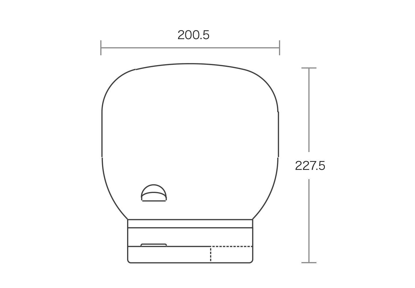 ミニ扇子うちわ(ミシン目入り)のサイズ