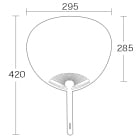 ポリうちわ（大判タイプ）のイメージサイズ