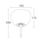 ポリうちわ（コンパクトタイプ）のイメージサイズ