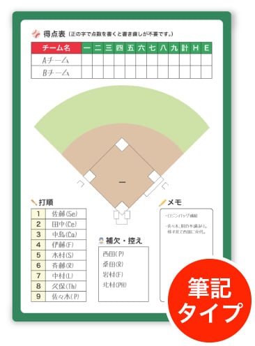 下敷き書き込み可能タイプのイメージ