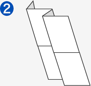 ポケットティッシュ A4 MAP折の展開図のイメージ2