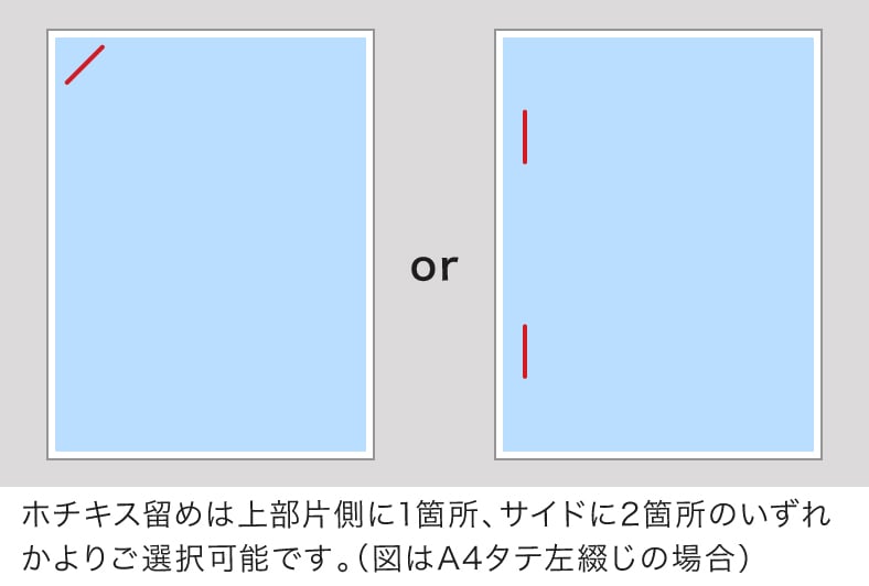 ホチキス 留め 位置