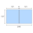 二つ折ミニ色紙（オフセット）のサイズ