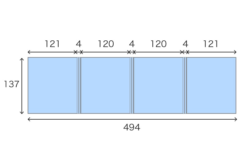 四つ折ミニ色紙(オフセット)のサイズ