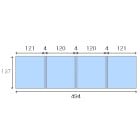 四つ折ミニ色紙（オフセット）のサイズ