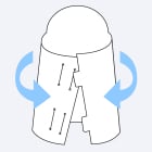 組み立て方は簡単。上下の切り込み線に差し込むだけですぐに完成します。