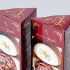 三角柱POPのマットPP貼、PP貼のイメージ