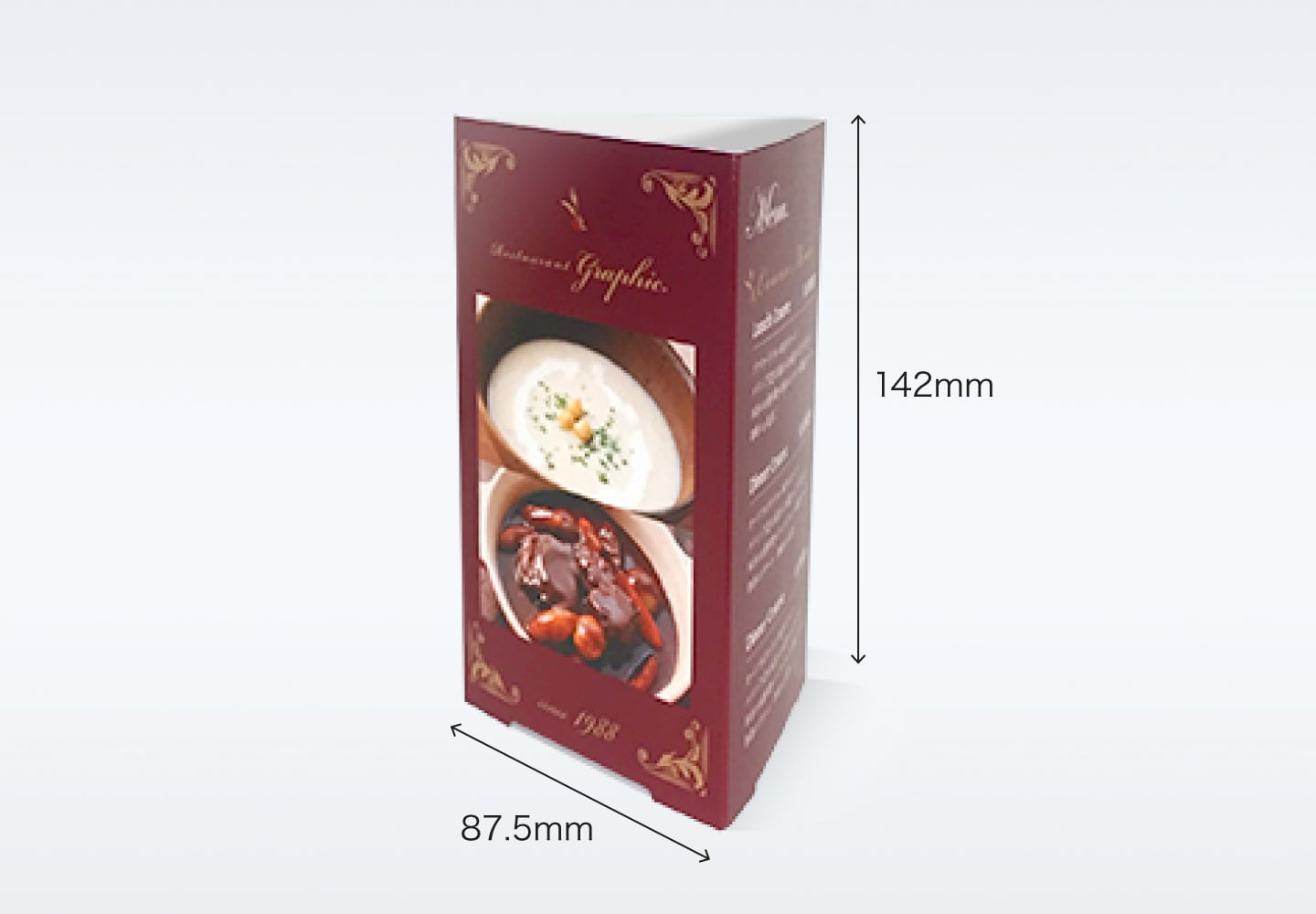 三角柱POPショートのイメージ