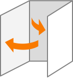 UV圧着はがき往復C折りのイメージ