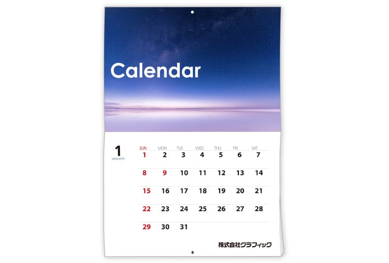 中綴じカレンダー印刷・作成 - オリジナルカレンダー格安ネット印刷は【印刷通販＠グラフィック】