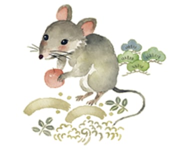 年賀状 ネズミ の イラスト