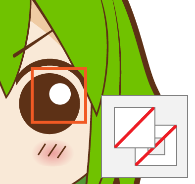 塗り無しの場合のイメージ