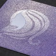 クリアーの紫色名刺のイメージ