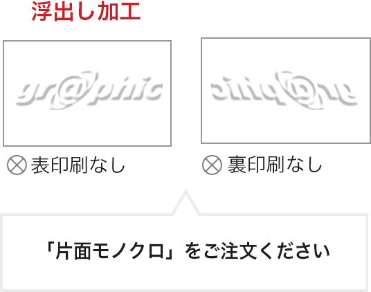 「片面モノクロ」をご注文ください