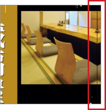 塗り足しを自動で作成した状態