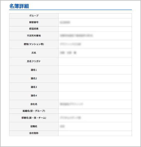 登録データの確認イメージ