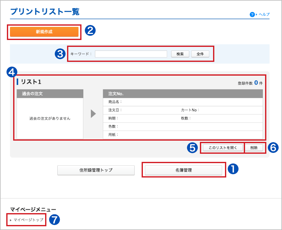 プリントリストについてイメージ