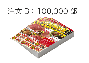 注文B 100,000部