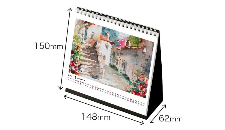 卓上カレンダー(リングタイプ)のイメージ