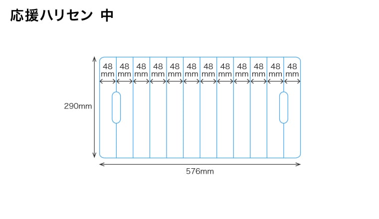 中サイズの寸法イメージ