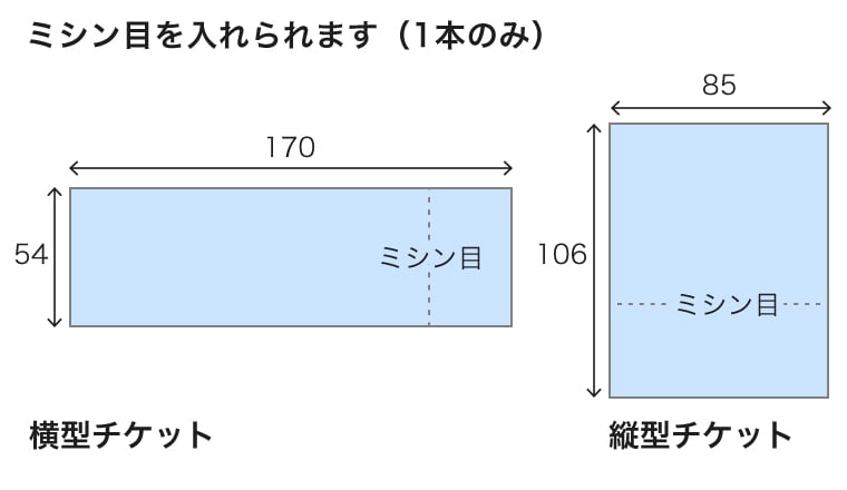 ミシン目をお好きな位置に入れられます