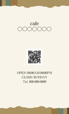 喫茶店・カフェ_ショップカードの名刺デザインテンプレートイメージ