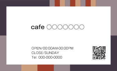 喫茶店・カフェ_ショップカードのチラシ・フライヤーデザインテンプレートイメージ