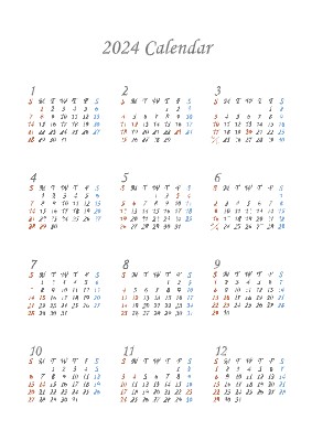 A3ポスターカレンダー_写真なしのポスターカレンダーデザインテンプレートイメージ