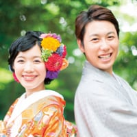 結婚報告の年賀状 文例と写真の入れ方のイメージ